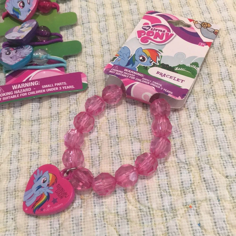 My little Pony Bracelet & Hair Ponies 4 Pack NEW My Little pony cute Must haves